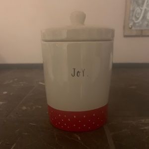 Small Rae Dunn Joy canister